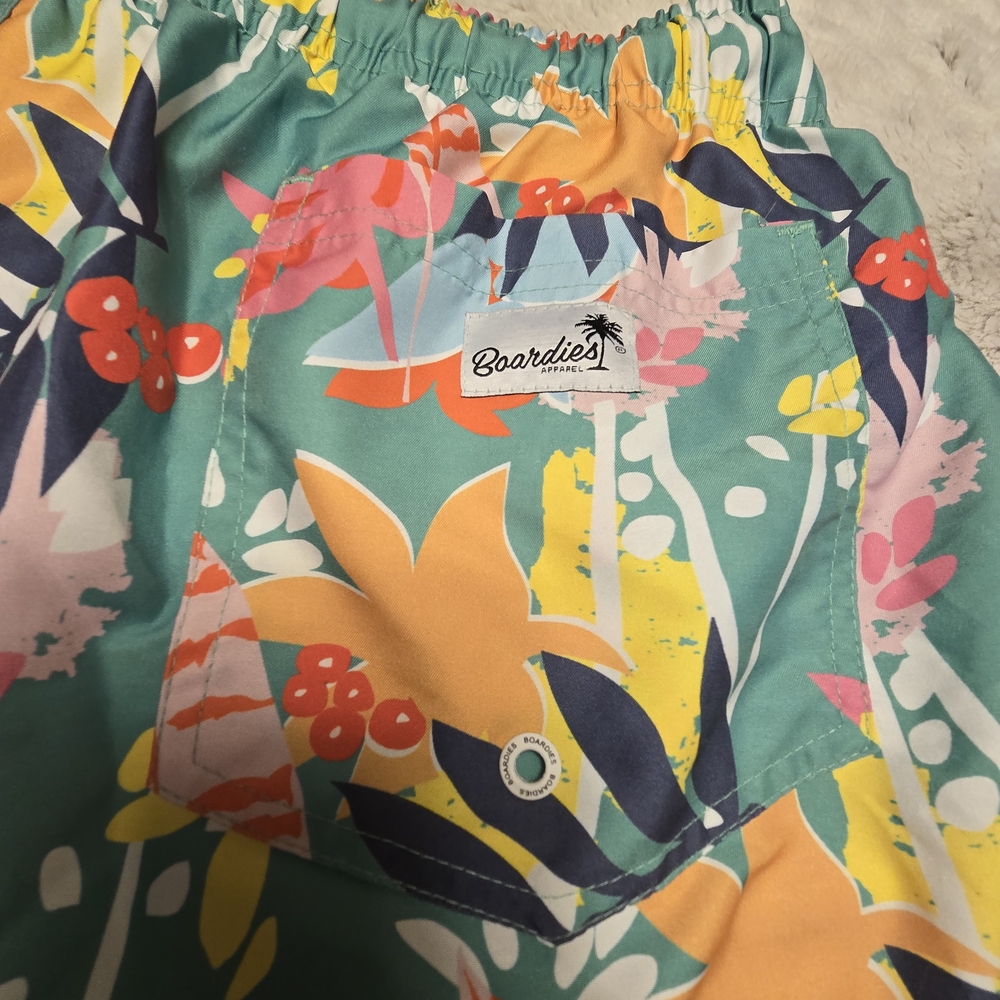 Boardies Apparel Men's XL Swim Shorts Floral Tropical Drawstring Pockets - Picture 5 of 5